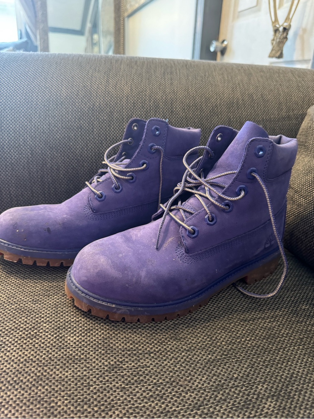 Dark purple timberlands 6 Kids